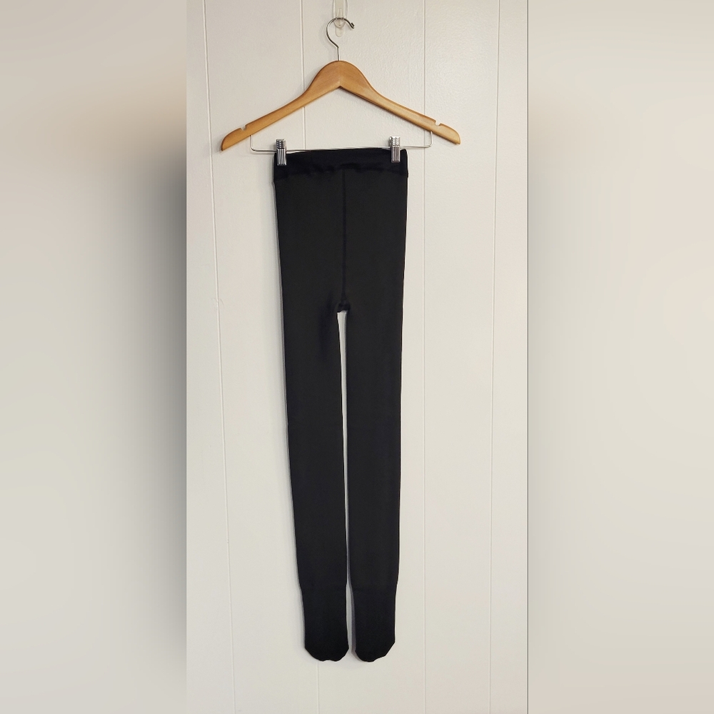 Noosh Black Sheer Illusion Fleece Tights - Picture 6 of 7
